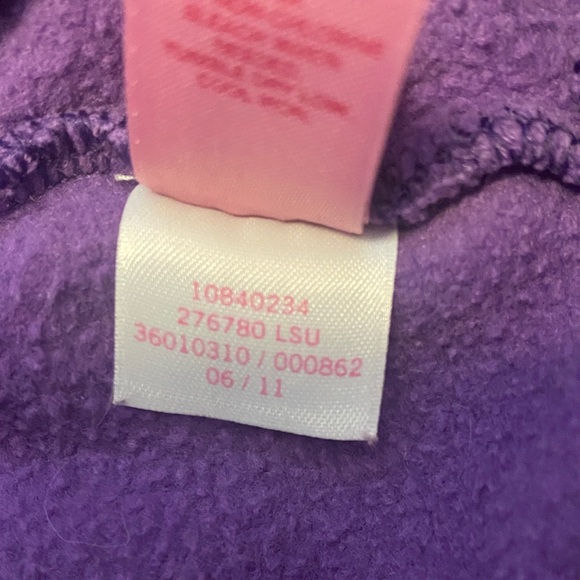 PINK Victoria's Secret Purple Hoodie LSU Tiger Graphic. Geaux Tigers Back Hit Sm - Picture 13 of 13